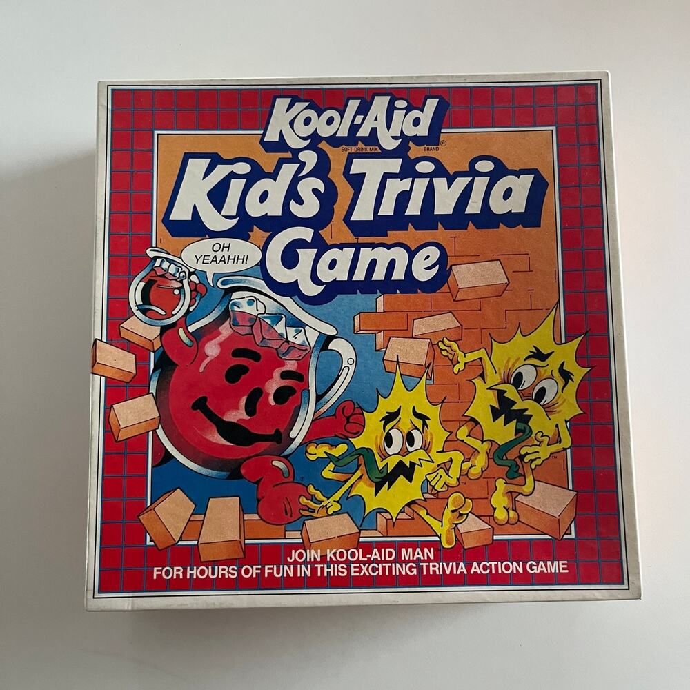 1985 Vintage VTG Kool-Aid Man Trivia Board Game Like New, Never Used